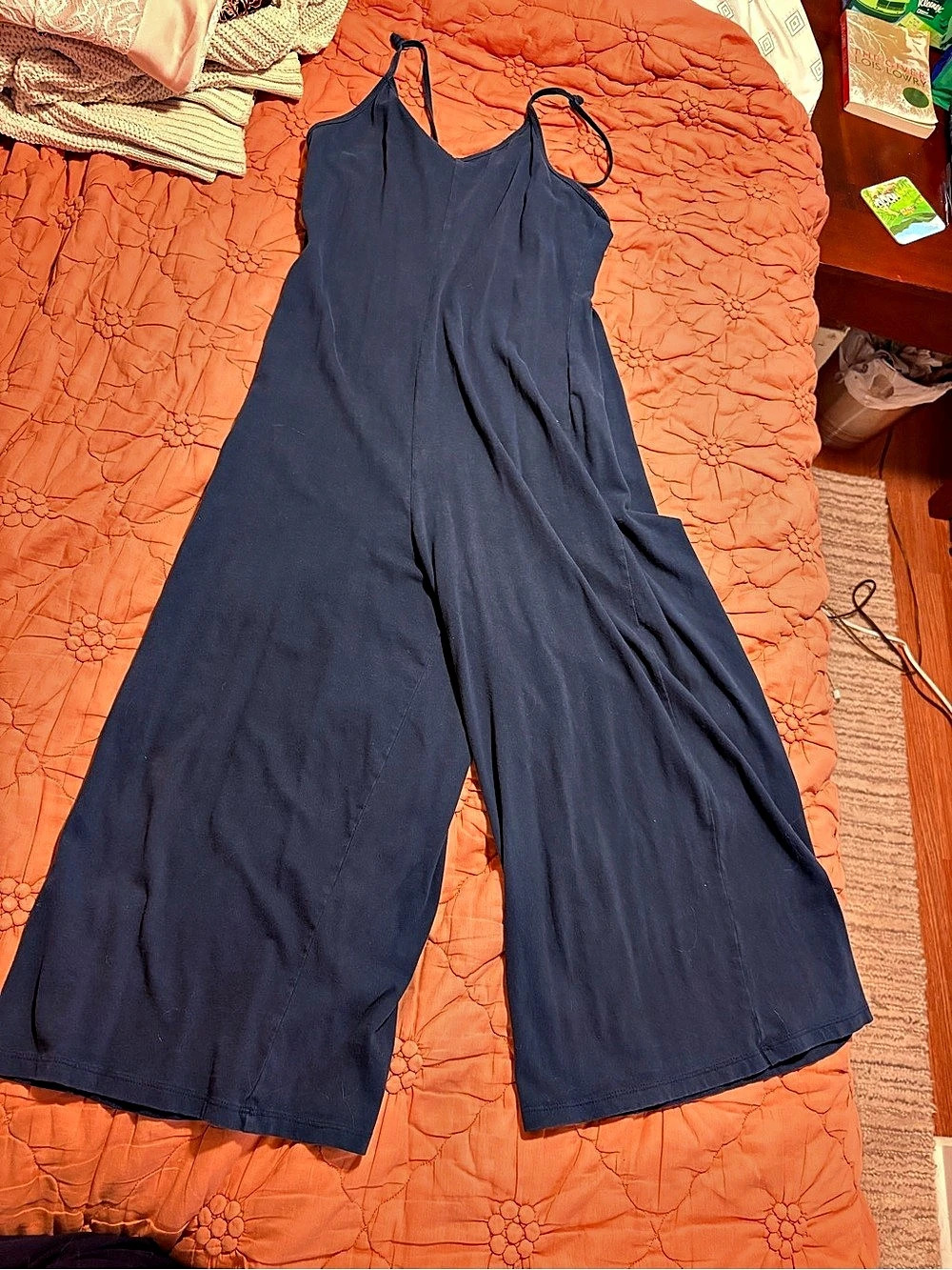 LOVE  by Gap Women's Small Wide-Leg Jumpsuit Blue Size Small